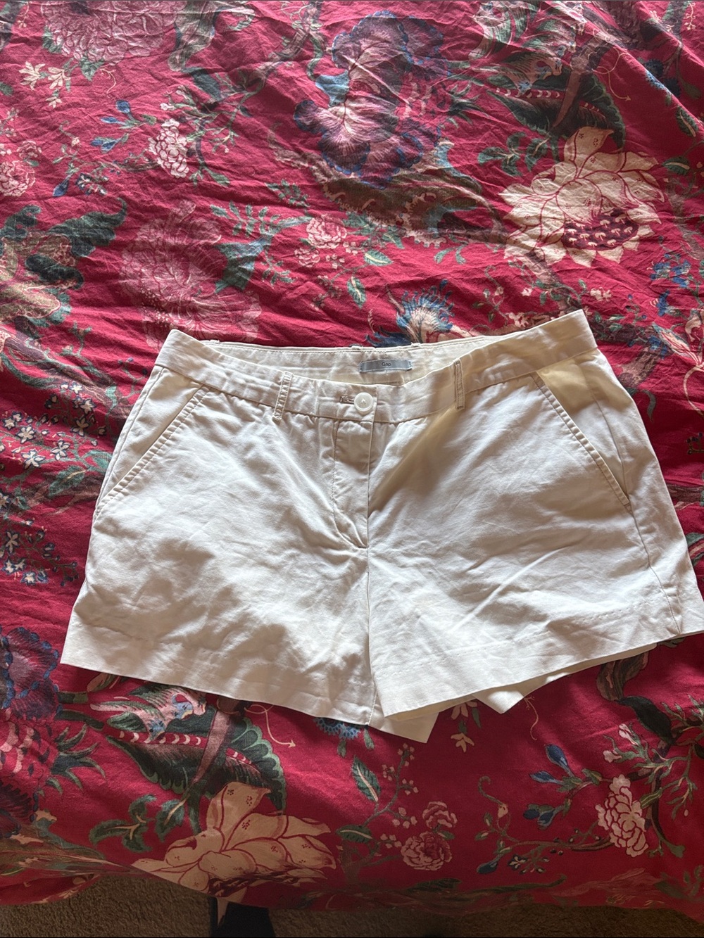 GAP White Women's Cotton Bermuda Shorts